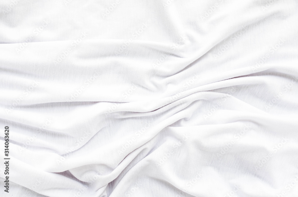 white fabric texture background.