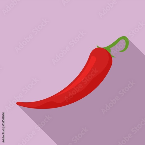 Recipe chili icon. Flat illustration of recipe chili vector icon for web design