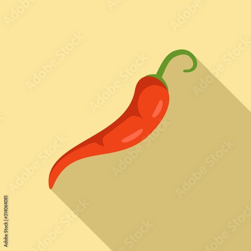 Restaurant chili pepper icon. Flat illustration of restaurant chili pepper vector icon for web design