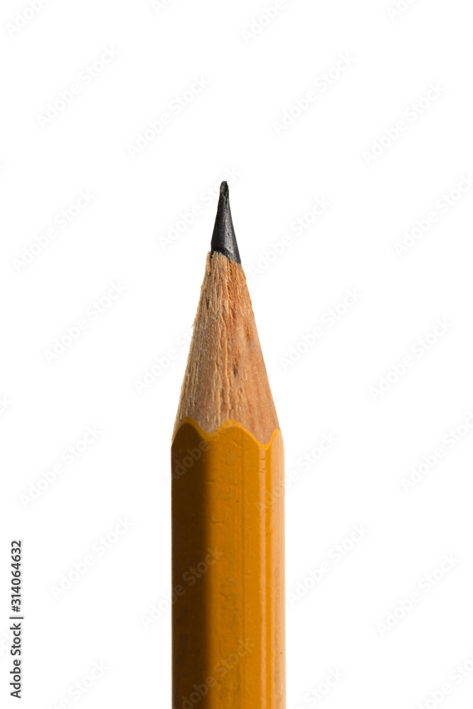 Amazing isolated yellow graphite pencil on a pure white background. Amazing isolated yellow graphite pencil on a pure white background.