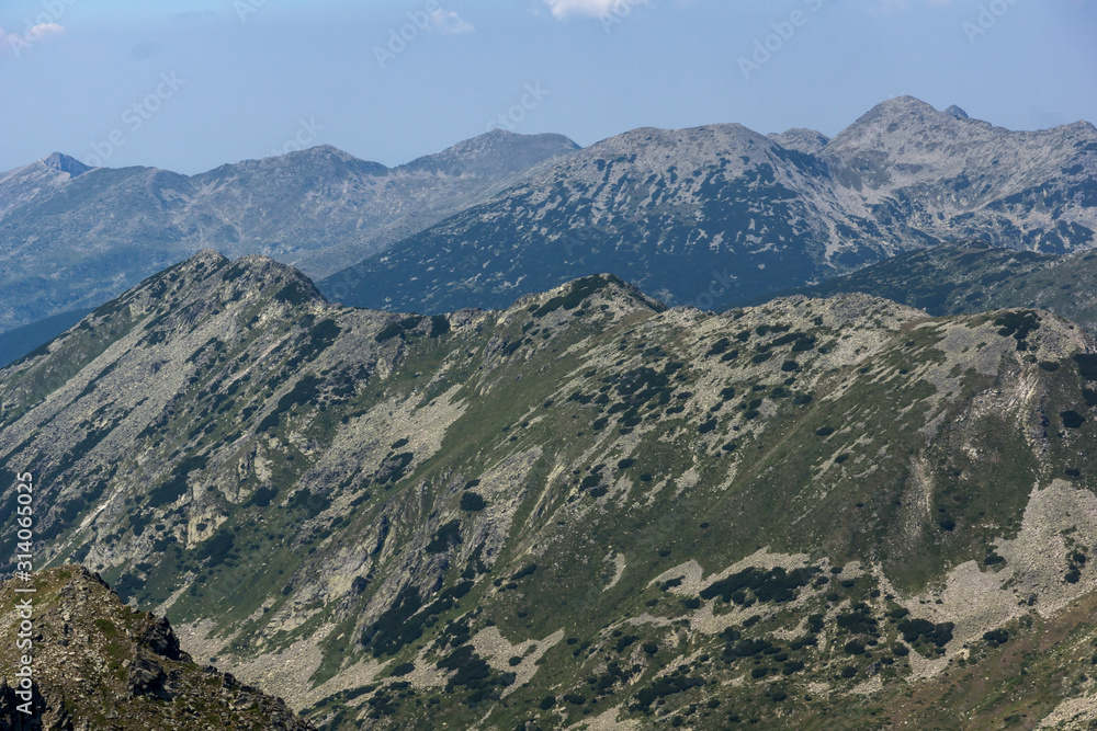 landscape from Kamenitsa Peak, Pirin Mountain, Bulgaria