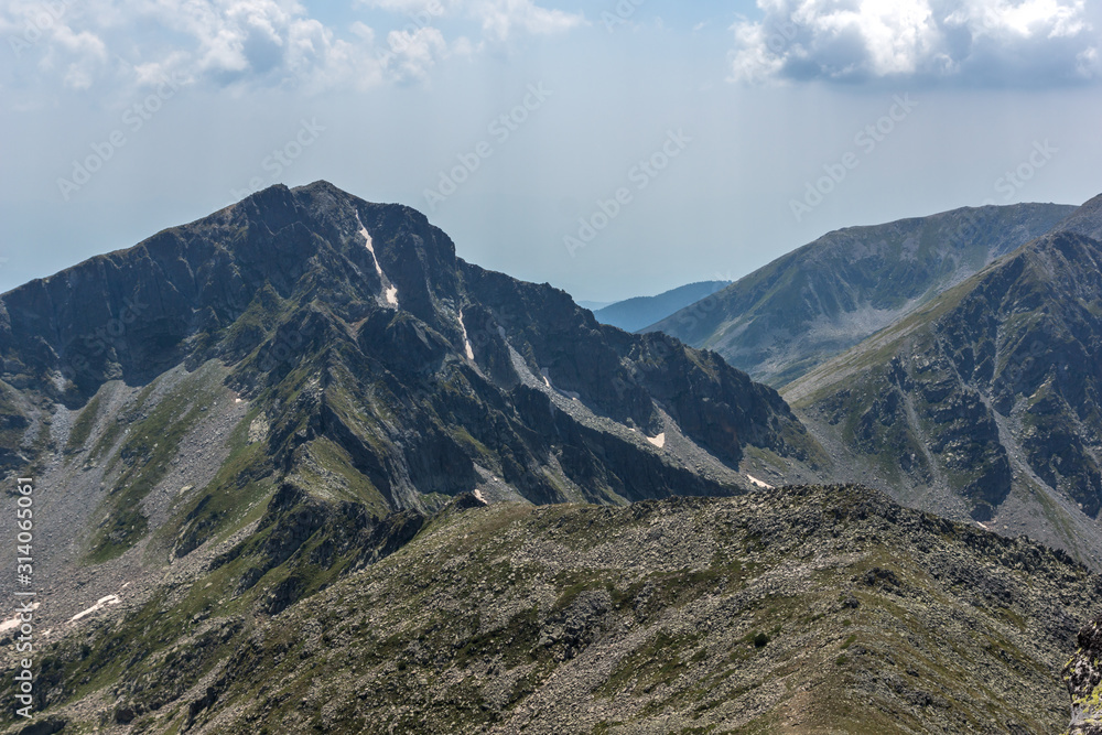 landscape from Kamenitsa Peak, Pirin Mountain, Bulgaria