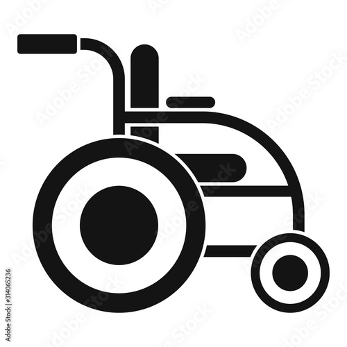 Invalid wheelchair icon. Simple illustration of invalid wheelchair vector icon for web design isolated on white background