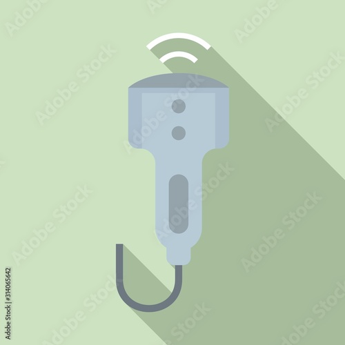 Ultrasonic equipment icon. Flat illustration of ultrasonic equipment vector icon for web design