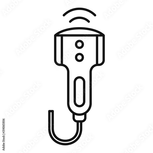 Ultrasonic equipment icon. Outline ultrasonic equipment vector icon for web design isolated on white background