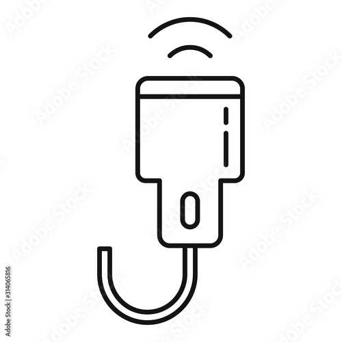 Ultrasonic scanner icon. Outline ultrasonic scanner vector icon for web design isolated on white background