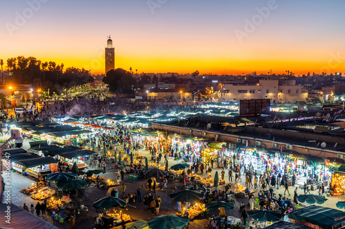 Main market square in Marrakech, Maroko