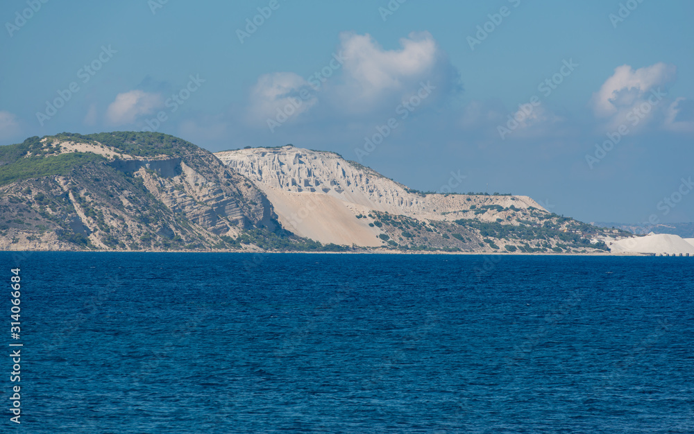 Bimssteinabbau auf der Insel Gyali zwischen den Inseln Kos und der Vulkaninsel Nisyros