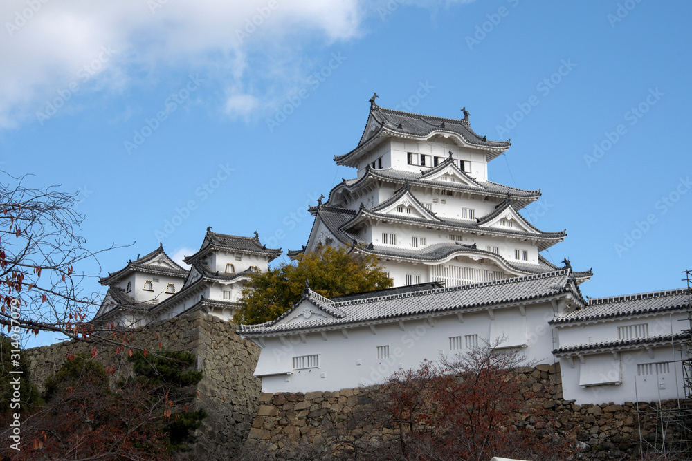 Beautiful white Himeji Castle in autumn season in Hyogo Prefecture, Japan Beautiful white Himeji Castle in autumn season in Hyogo Prefecture, Japan