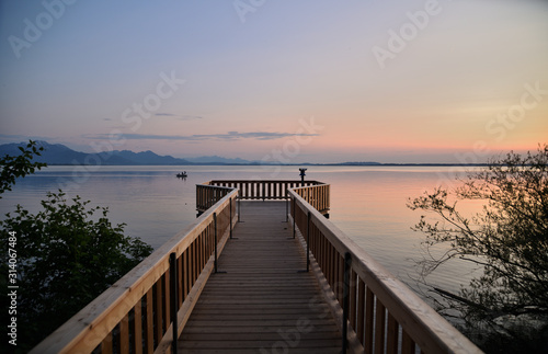 Die Beobachtungsplattform von Chieming am Chiemsee photo