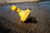 Yellow Anchor buoy on drought river