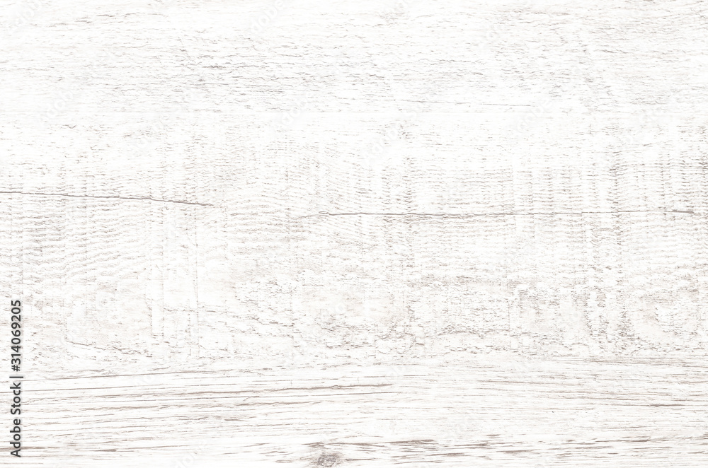 Naklejka premium White wood plank texture for background.