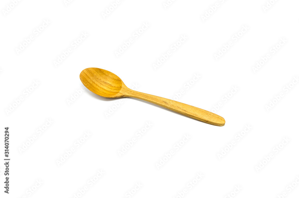 wooden spoon isolated over a white background. wooden spoon isolated over a white background.