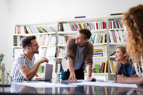 Entrepreneurs desginers architects business people conference in office photo