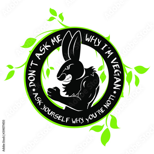 GO VEGAN RABBIT