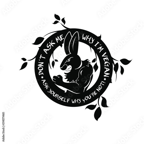 GO VEGAN RABBIT