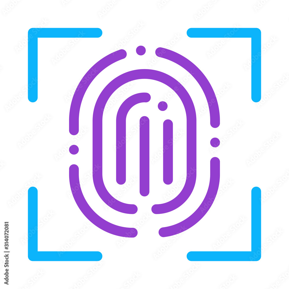 Scan Fingerprint Close-up Icon Vector. Outline Scan Fingerprint Close-up Sign. Isolated Contour Symbol Illustration Scan Fingerprint Close-up Icon Vector. Outline Scan Fingerprint Close-up Sign. Isolated Contour Symbol Illustration