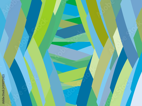 The Amazing of Colorful Green and Blue Art  Abstract Modern Shape Background or Wallpaper