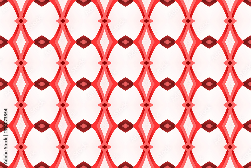 Fototapeta premium Seamless geometric pattern design illustration. Background texture. Used gradient in red, white colors.