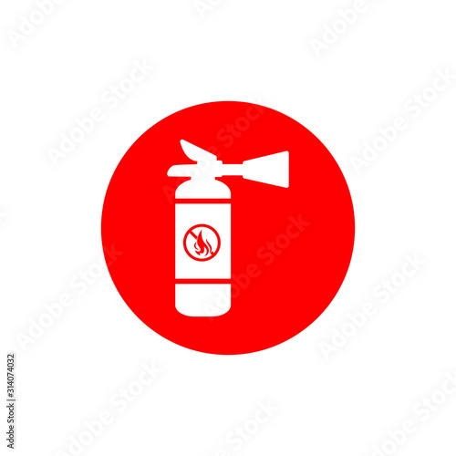 fire extinguisher icon trendy flat design