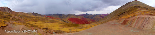 In Peru Rainbow Mountain Palcoyo Mountain View