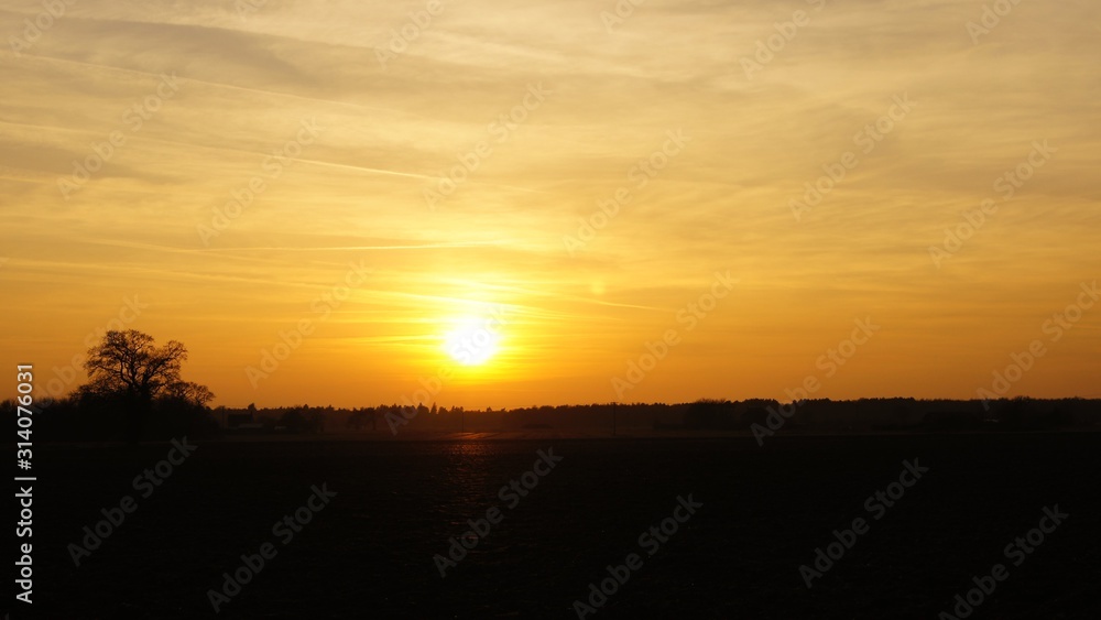 Sunset Lincolnshire Fens