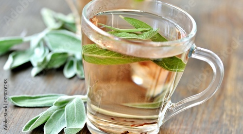 hot tea with sage. prevention and treatment of the common cold.