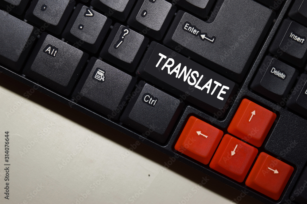 Translate write on keyboard isolated on laptop background Translate write on keyboard isolated on laptop background
