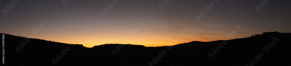 Sunset in Australin outback