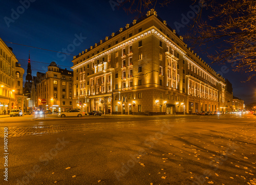 Historical apartment building in Riga, Latvia