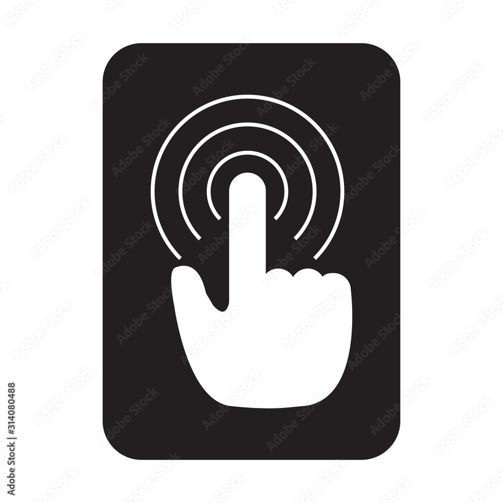 Hand click, button press, finger touch, pointer icon Hand click, button press, finger touch, pointer icon