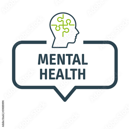 Mental health protection and care vector illustration