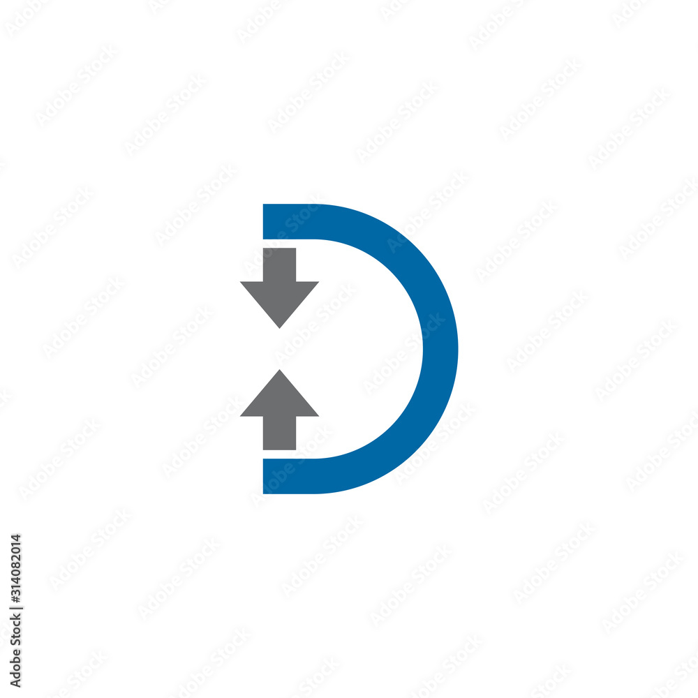 D letter initial logo design vector template D letter initial logo design vector template