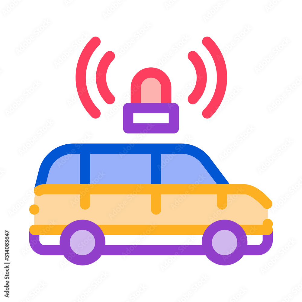 Alarm System Machine Icon Vector. Outline Alarm System Machine Sign. Isolated Contour Symbol Illustration Alarm System Machine Icon Vector. Outline Alarm System Machine Sign. Isolated Contour Symbol Illustration