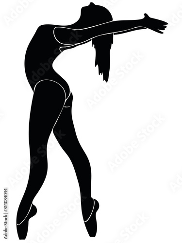 Ballerina profile en pointe