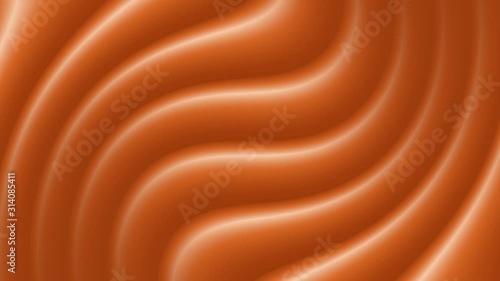 Sweet caramel liquid waves. Loop video animation.