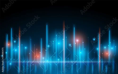 Abstract futuristic circuit connection board.vector and illustration