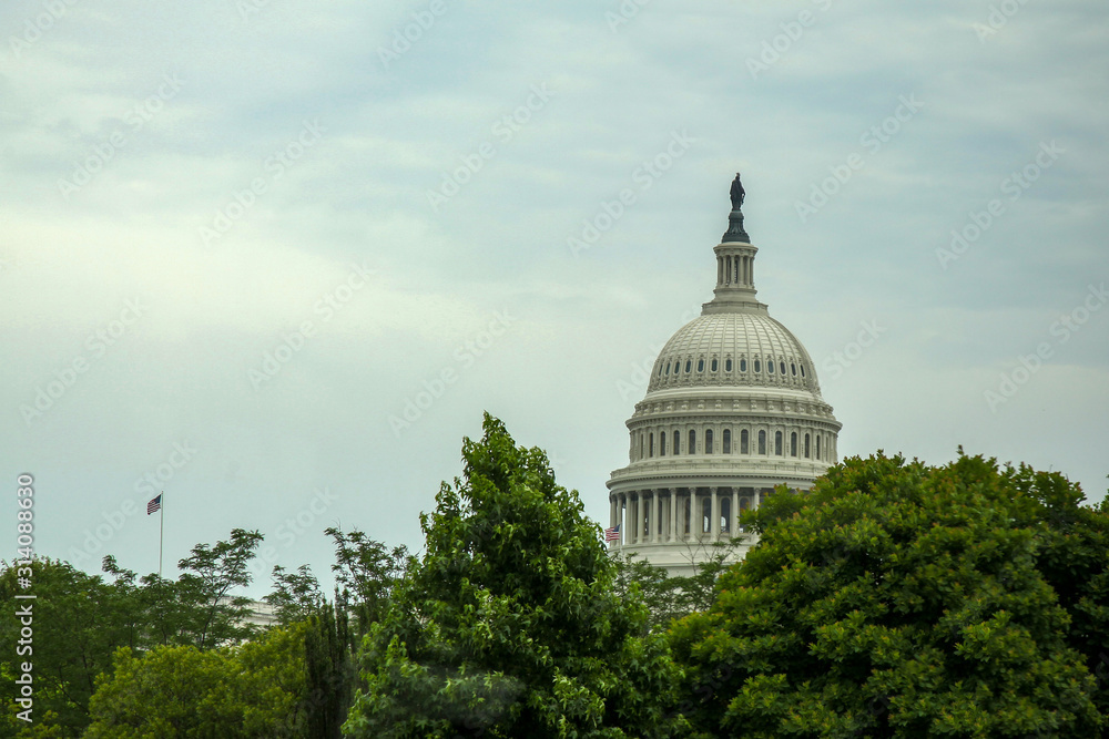 Naklejka premium United States Capitol Building in Washington DC,USA.United States Congress.