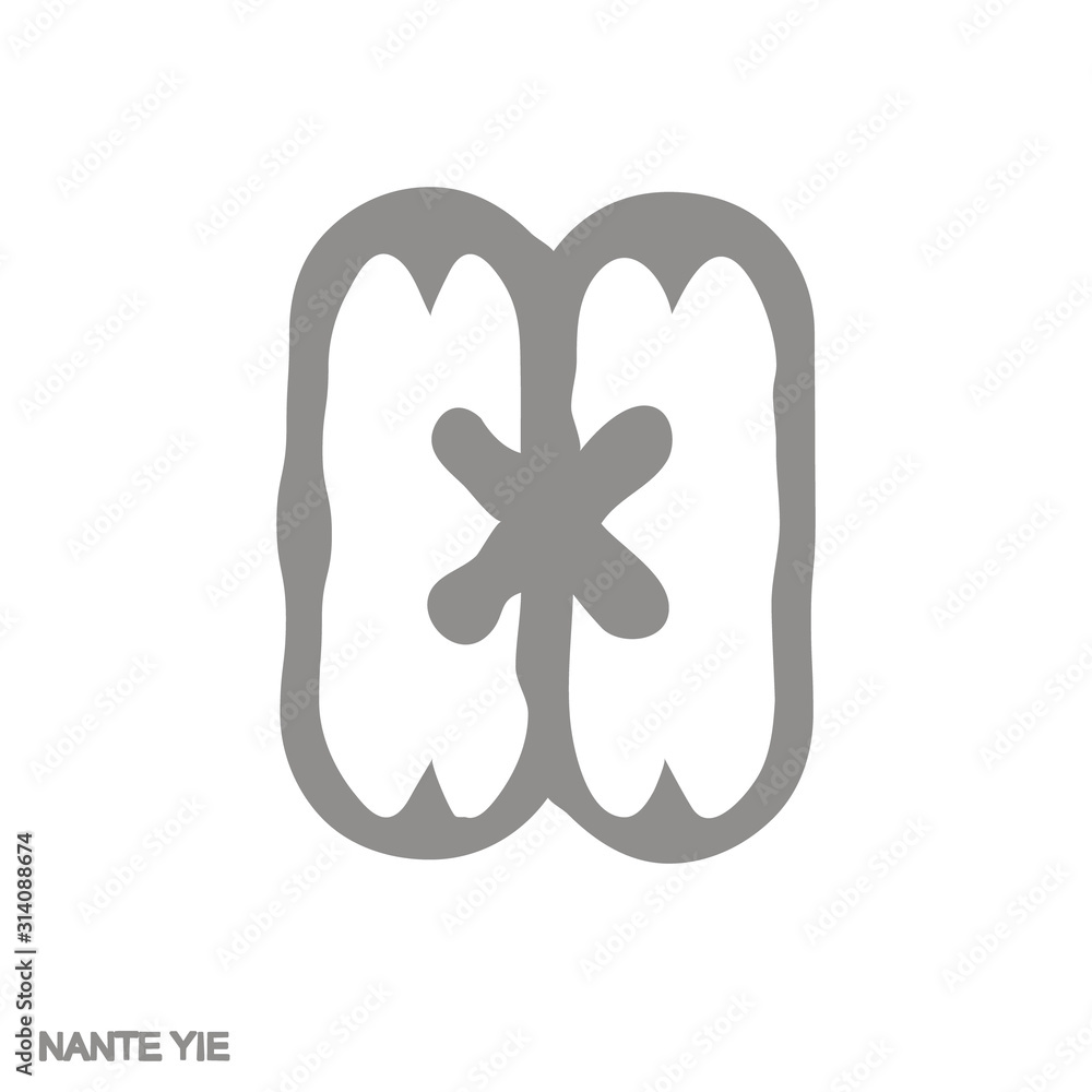 Vector monochrome icon with Adinkra symbol Nante Yie Vector monochrome icon with Adinkra symbol Nante Yie