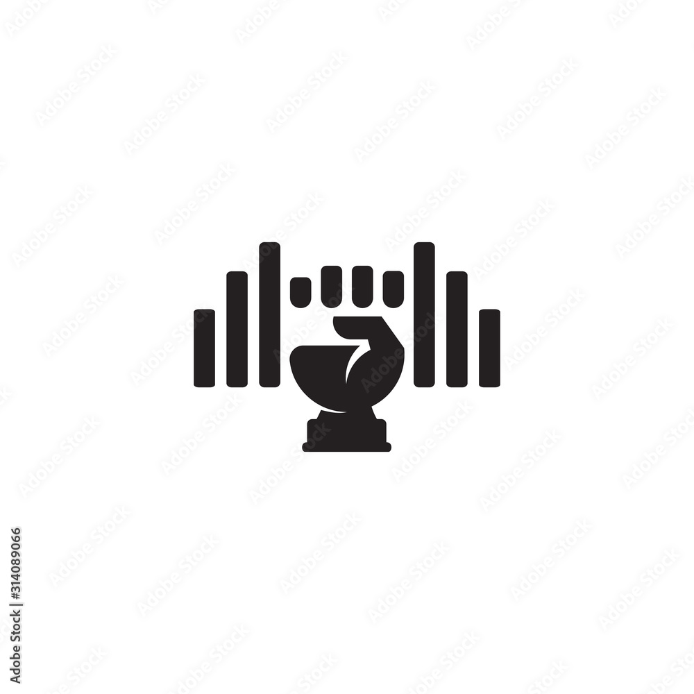 symbol logo vector of bar chart strong financial geometric design symbol logo vector of bar chart strong financial geometric design