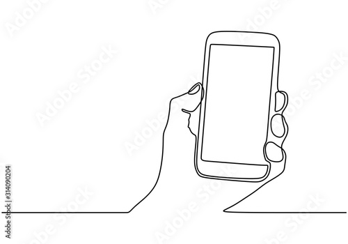 one line smartphone or mobi...