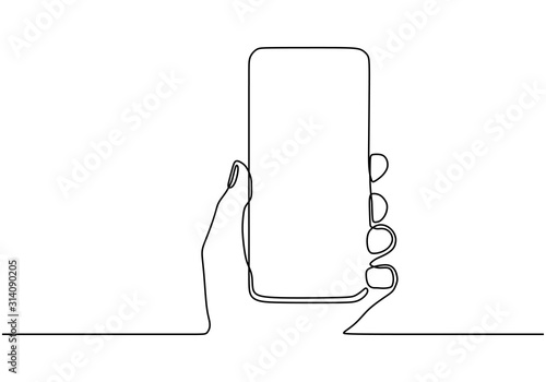 one line smartphone or mobi...