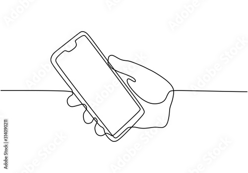 one line smartphone or mobi...