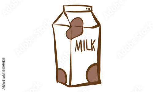 バレンタインデー　手作りチョコの材料シリーズ　牛乳