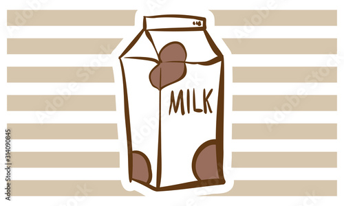 バレンタインデー　手作りチョコの材料シリーズ　牛乳