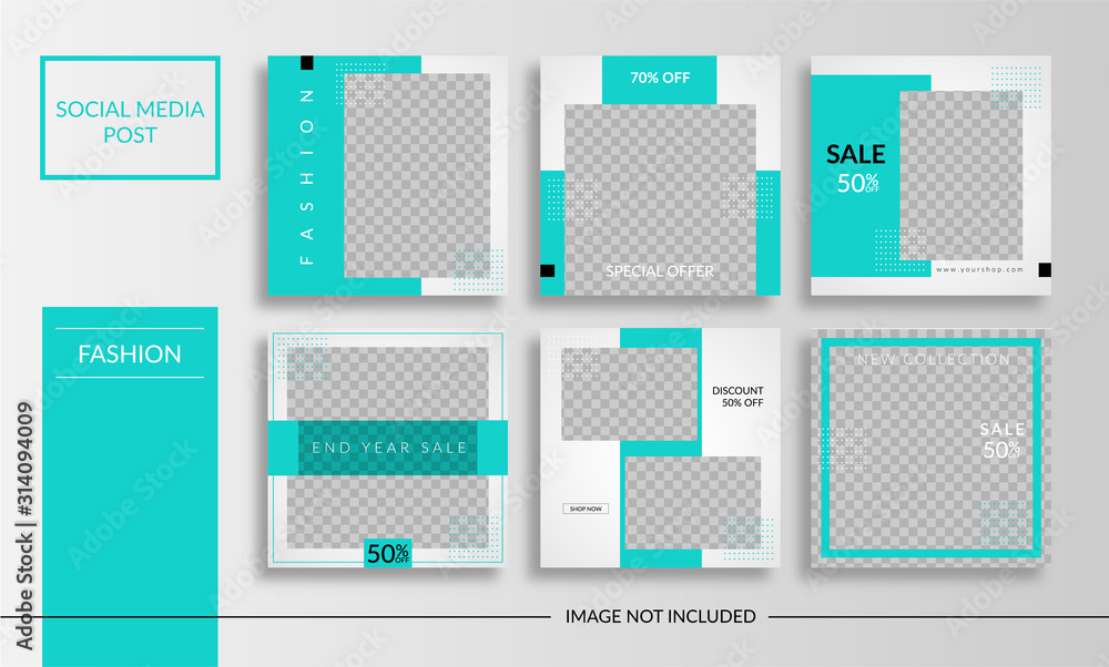 Social media post fashion template