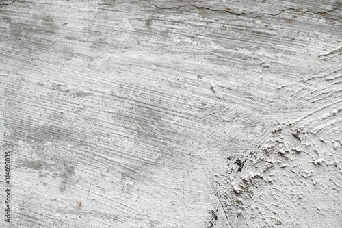 White painted cement wall t...