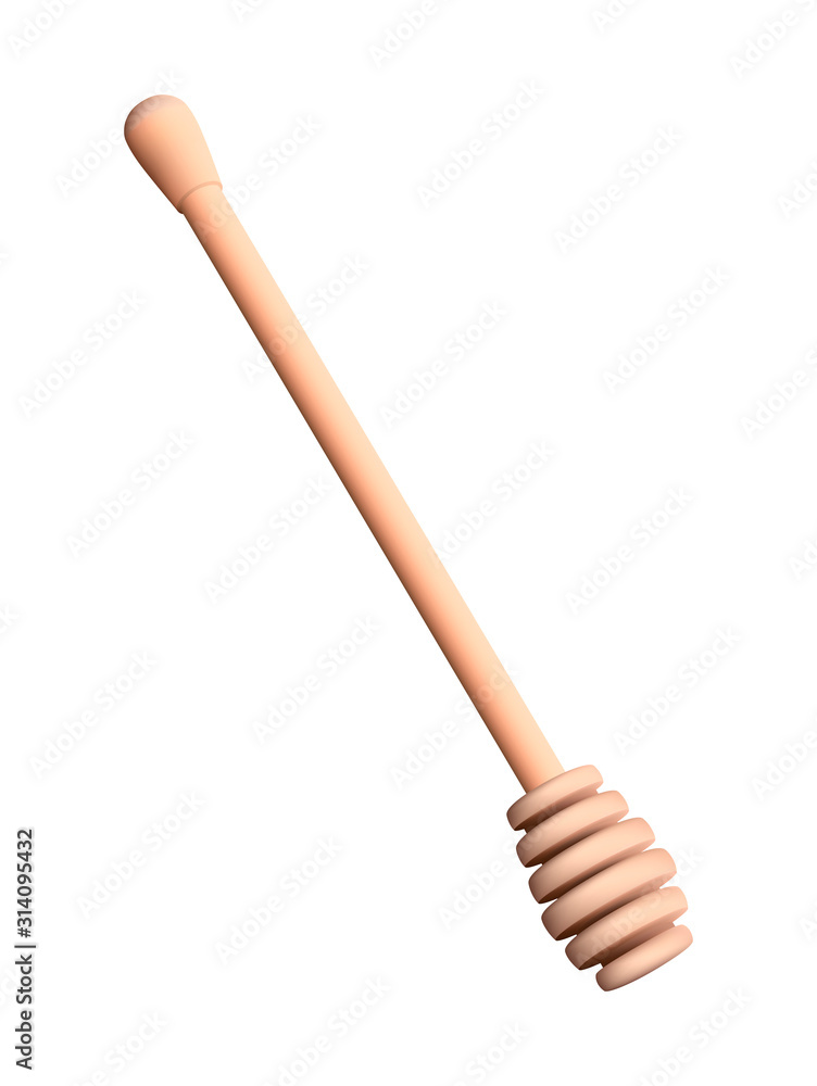 Honey Spoon. Realistic vector drawing of honey dipper isolated on white background. Vector design element for beekeeping business. Honey Spoon. Realistic vector drawing of honey dipper isolated on white background. Vector design element for beekeeping business.