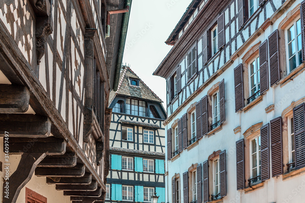 Naklejka premium Traditional architecture in Strasbourg, Alsace, France