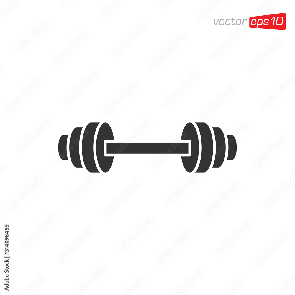 Barbell Flat Icon Design Illustration Barbell Flat Icon Design Illustration